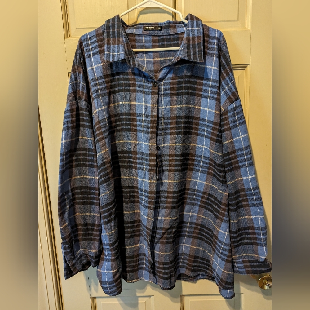 Dark blue flannel